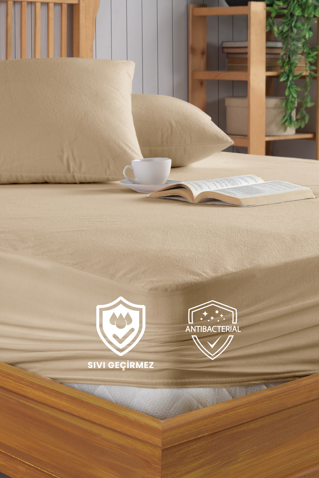 Wasserdichter Matratzenschoner für Matratzen aus Mikrofaser – Pamukkale Powder, Braun