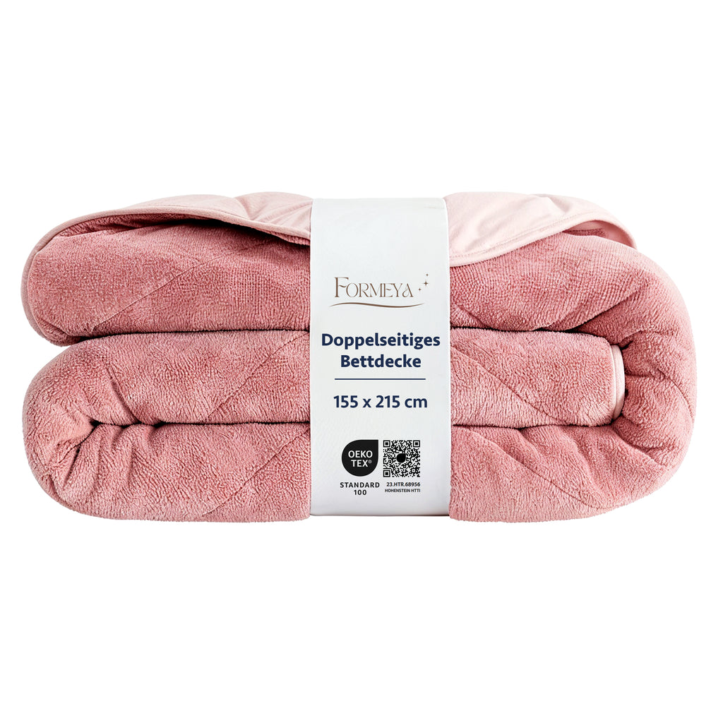Luxuriöse Wellsoft Steppdecke – Doppelseitig, Rosa