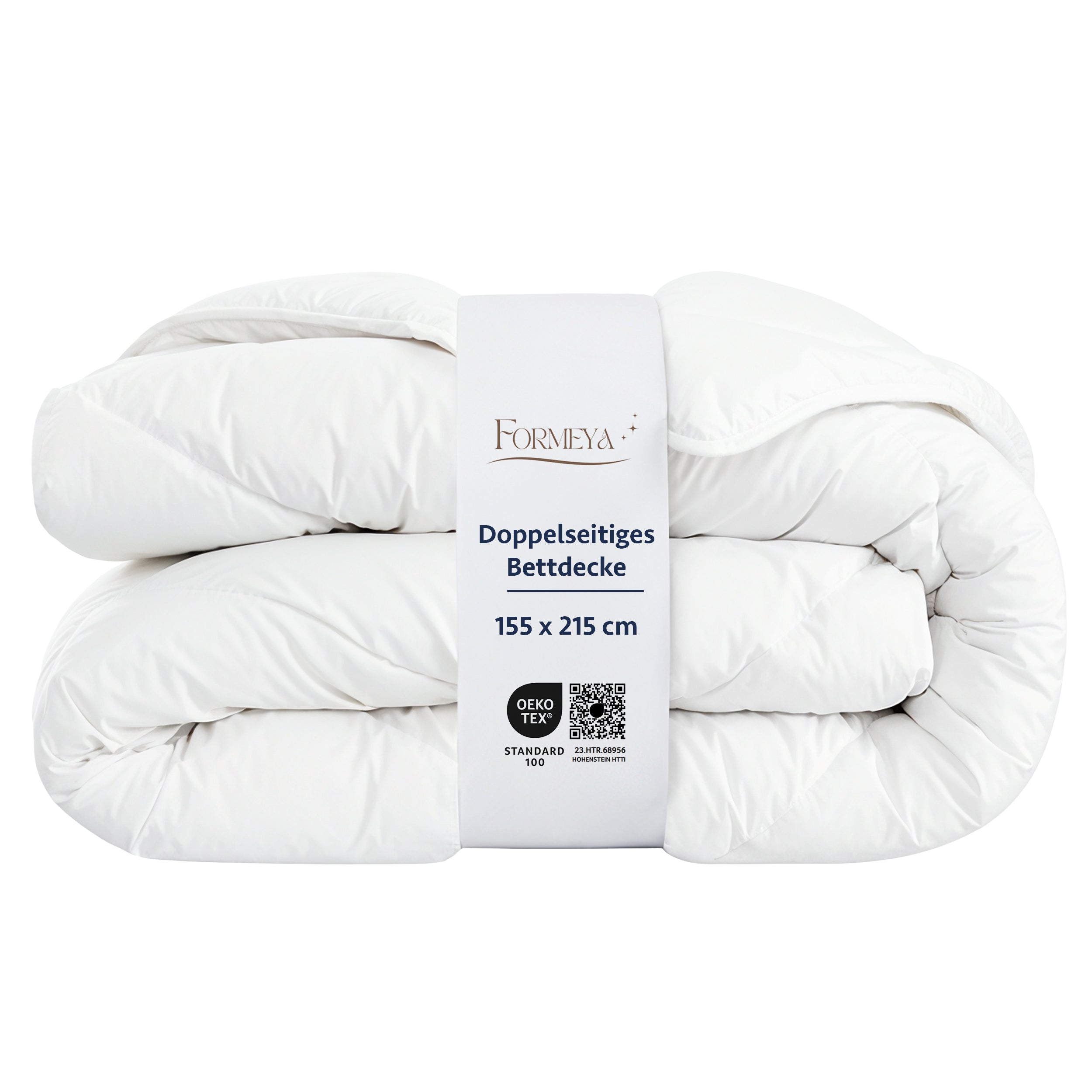 4-Jahreszeiten Mikrofaser Steppdecke – Doppelseitig, Hypoallergen, Weiß