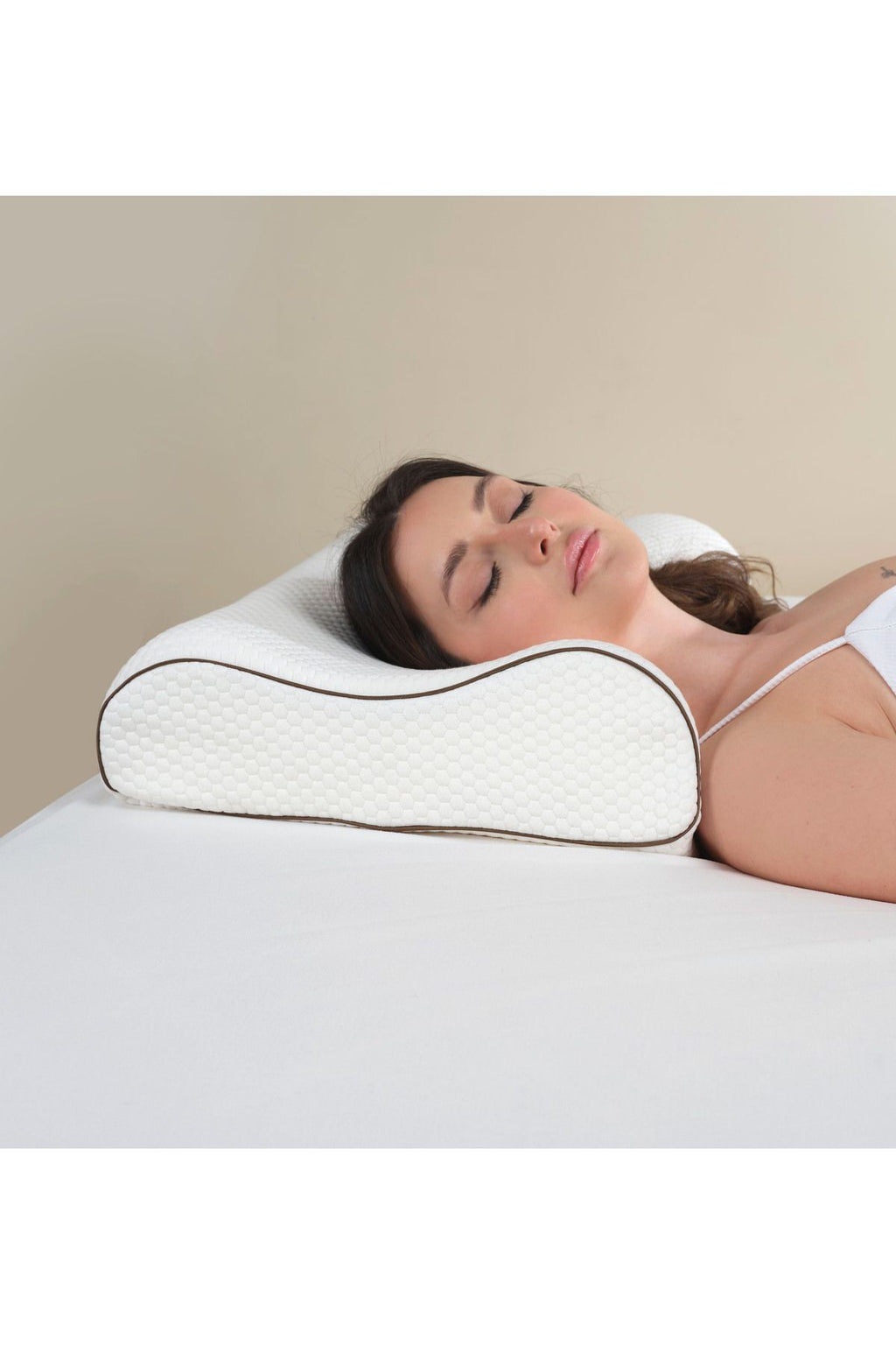 Orthopädisches wendbares Visco-Nackenstützkissen 40×60 cm mit 12/14 cm Stützhöhe