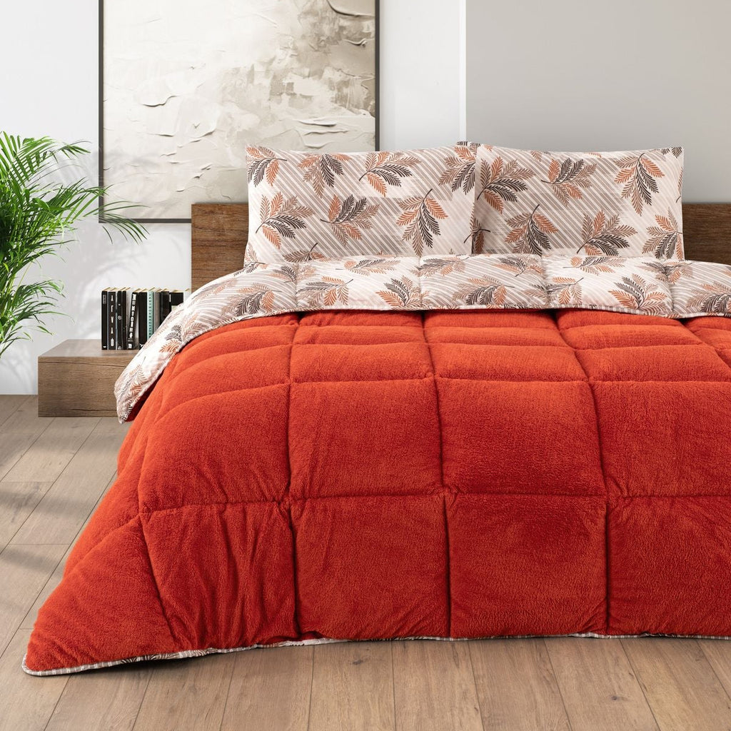 Luxus Wellsoft Bettdecke & Kissenbezug Set – Doppelseitige Ganzjahres, Orange