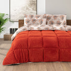 Luxus Wellsoft Bettdecke & Kissenbezug Set – Doppelseitige Ganzjahres, Orange