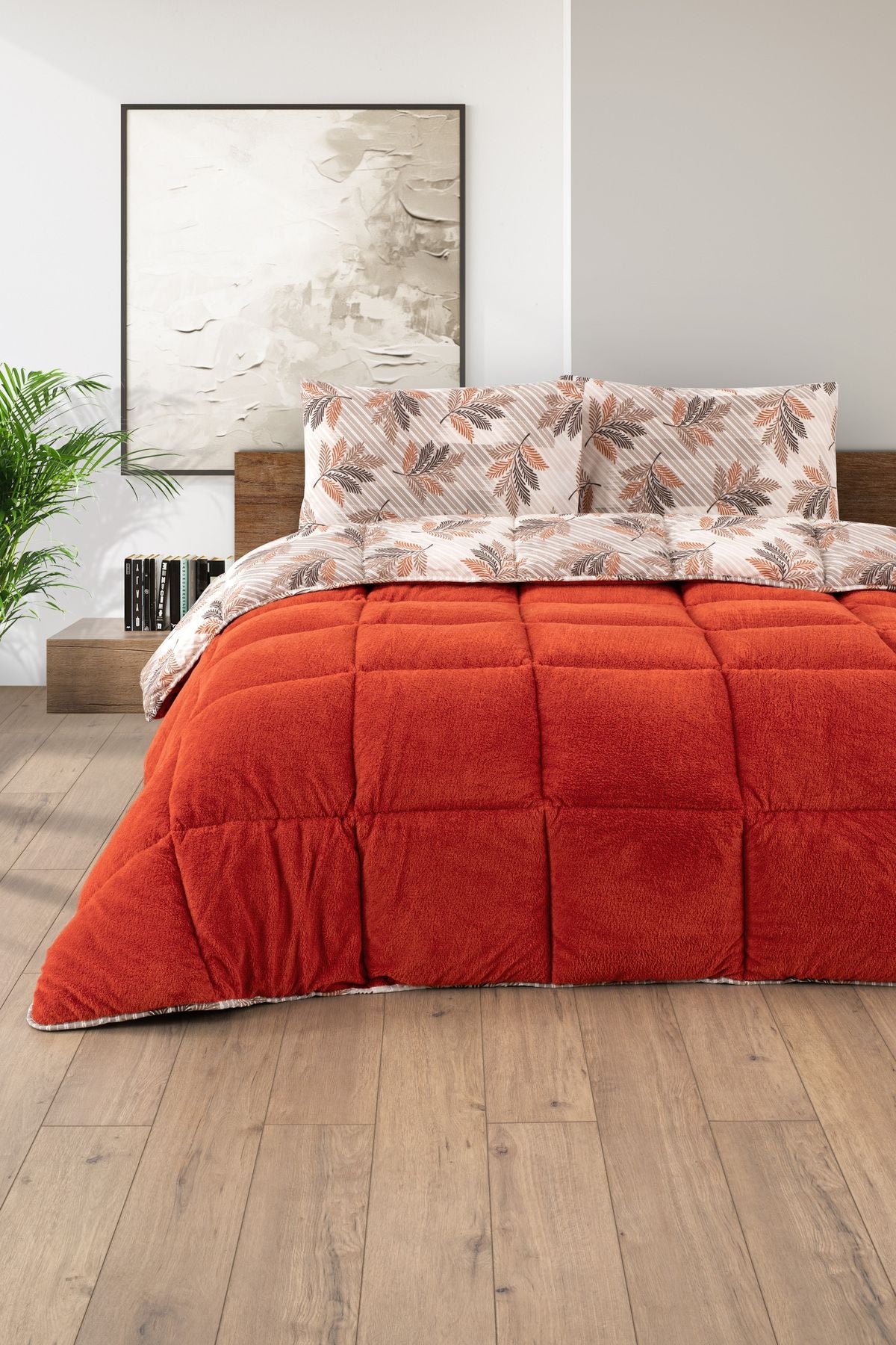 Luxus Wellsoft Bettdecke & Kissenbezug Set – Doppelseitige Ganzjahres, Orange