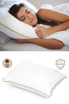 Climate Nano-Gel-Hotelkissen 50×70 cm mit Gold-Paspel & Baumwollbezug, 2er Set