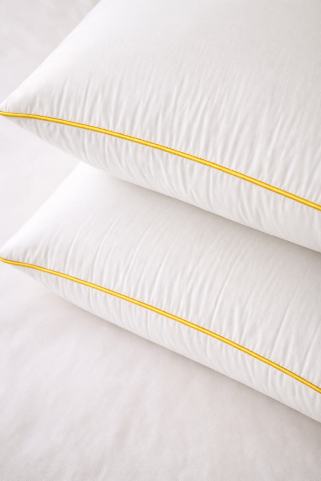 Climate Nano-Gel-Hotelkissen 50×70 cm mit Gold-Paspel & Baumwollbezug, 2er Set