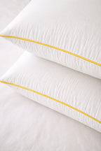 Climate Nano-Gel-Hotelkissen 50×70 cm mit Gold-Paspel & Baumwollbezug, 2er Set