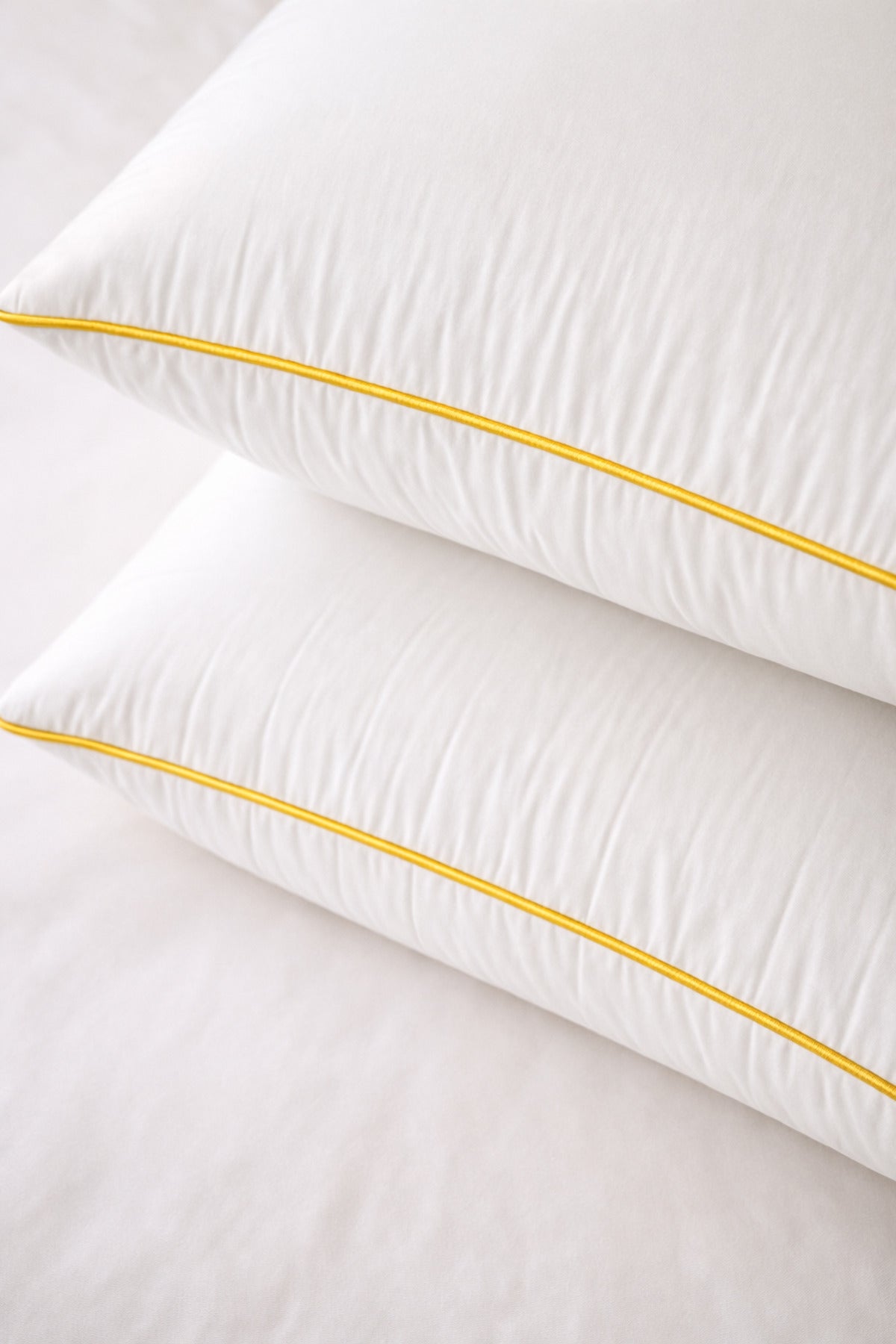 Climate Nano-Gel-Hotelkissen 50×70 cm mit Gold-Paspel & Baumwollbezug, 2er Set