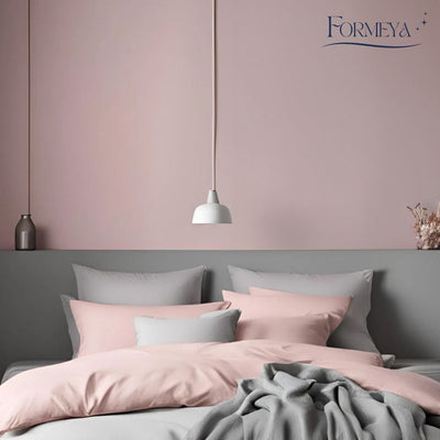 Bettwäsche Set Rosa – Wendebettwäsche mit Spannbettlaken & Kissenbezug