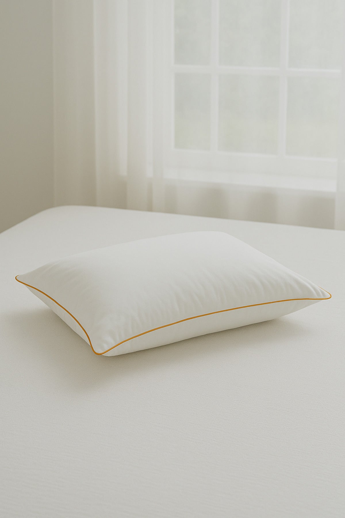 Climate Nano-Gel-Hotelkissen 50×70 cm mit Gold-Paspel & Baumwollbezug, 2er Set