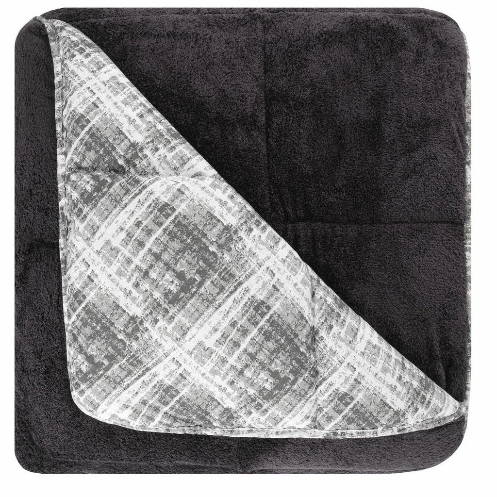 Luxus Wellsoft Bettdecke & Kissenbezug Set – Doppelseitige Ganzjahres, Schwarz