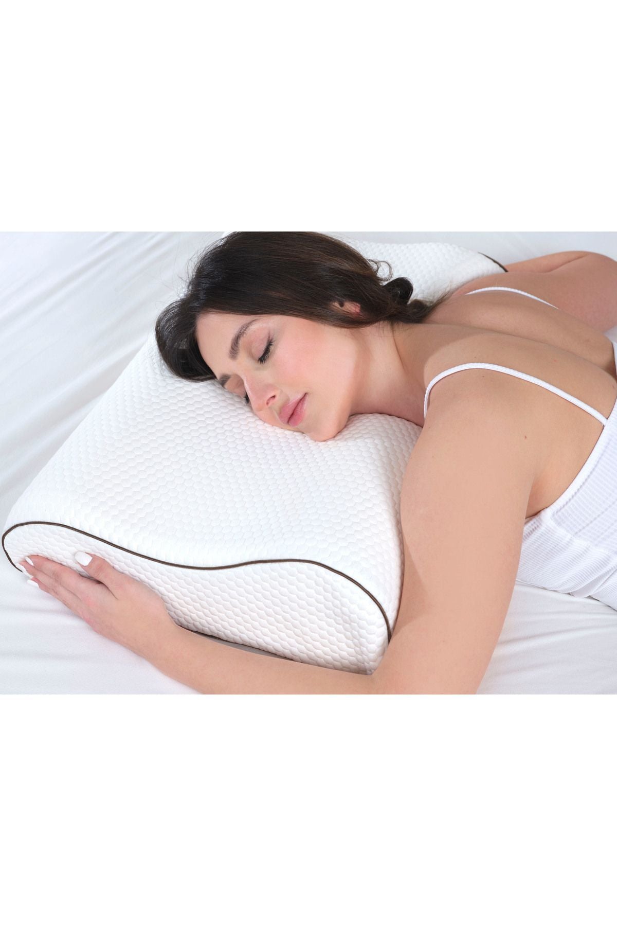 Orthopädisches wendbares Visco-Nackenstützkissen 40×60 cm mit 12/14 cm Stützhöhe