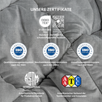 4-Jahreszeiten-Mikrofaser-Steppdecke, hypoallergen, in Anthrazitgrau