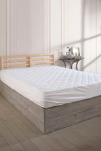 Gesteppter Mikrofaser Matratzenschoner – Atmungsaktiv & Geräuschlos – Weiß