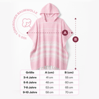 Kinder-Badeponcho aus 100% Baumwolle, Pestemal-Strandponcho in Rosa