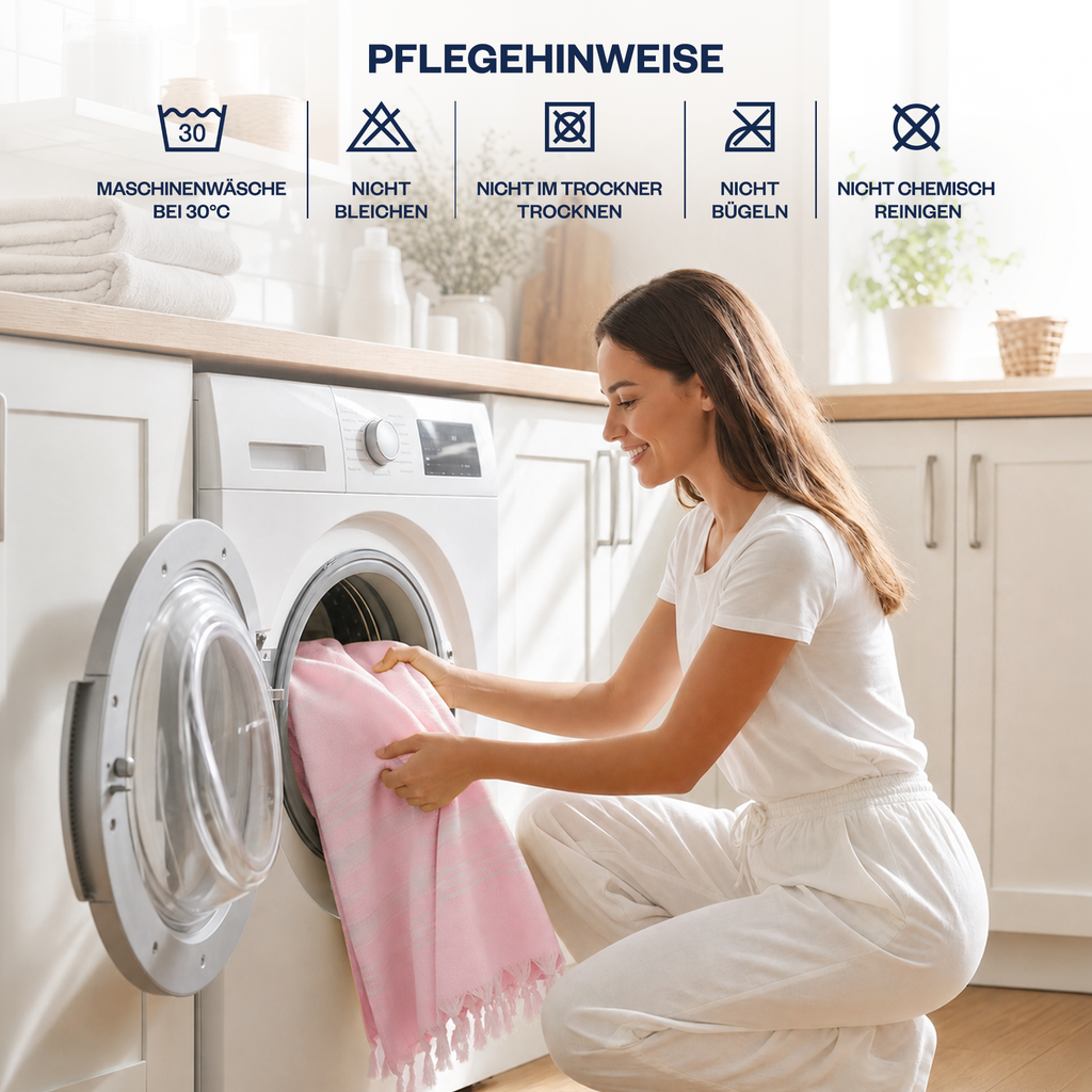 Kinder-Badeponcho aus 100% Baumwolle, Pestemal-Strandponcho in Rosa
