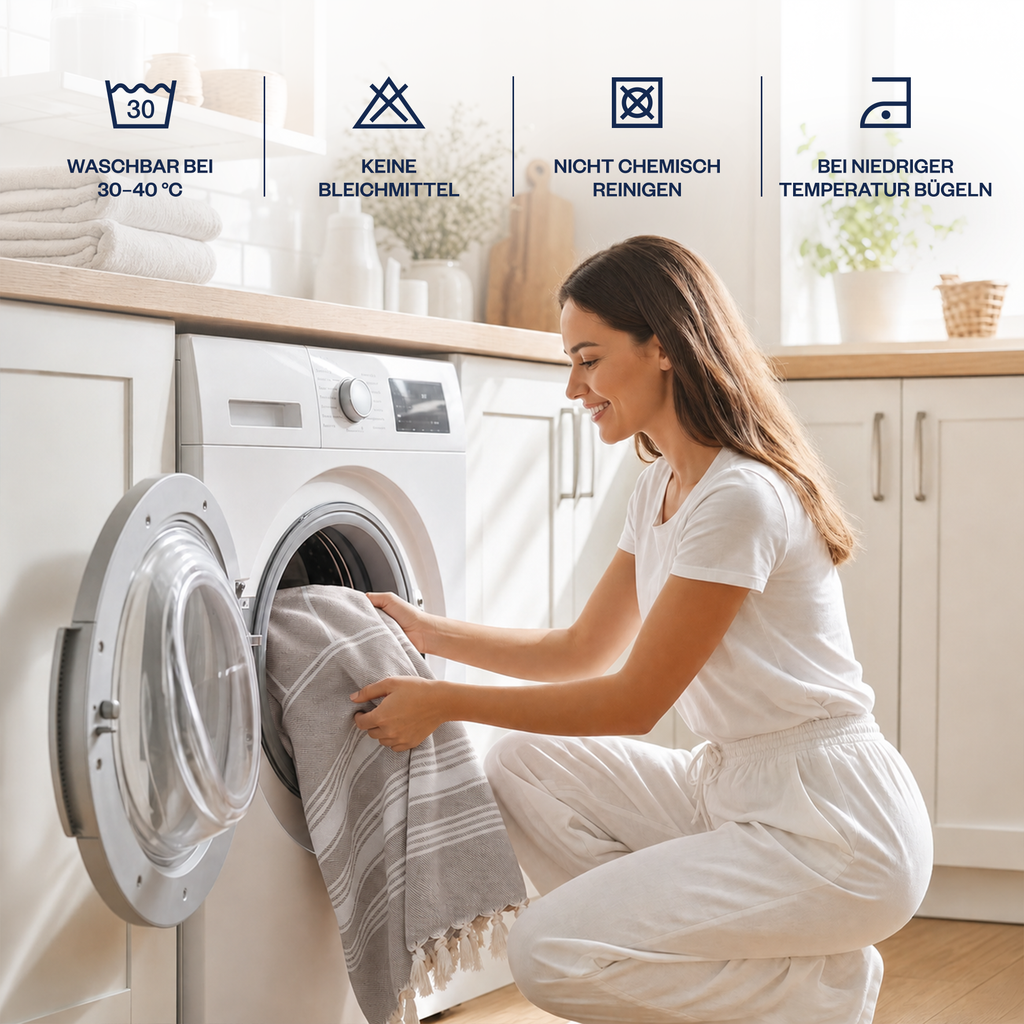 Badeponcho für Erwachsene aus 100% Baumwoll-Pestemal in Braun