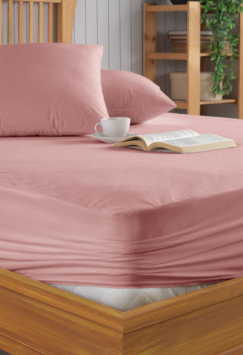 Wasserdichter Matratzenschoner für Matratzen aus Mikrofaser – Pamukkale Powder, Rosa