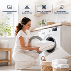 Climate Nano-Gel-Hotelkissen 50×70 cm mit Baumwolle | Gold-Paspel | 2er Set