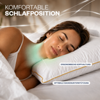 Climate Nano-Gel-Hotelkissen 50×70 cm mit Baumwolle | Gold-Paspel | 2er Set