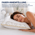 Climate Nano-Gel-Hotelkissen 50×70 cm mit Baumwolle | Gold-Paspel | 2er Set