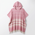 Badeponcho für Erwachsene aus 100% Baumwoll-Pestemal in Rosa