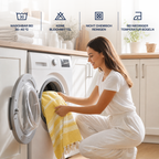 Badeponcho für Erwachsene aus 100% Baumwoll-Pestemal in Gelb