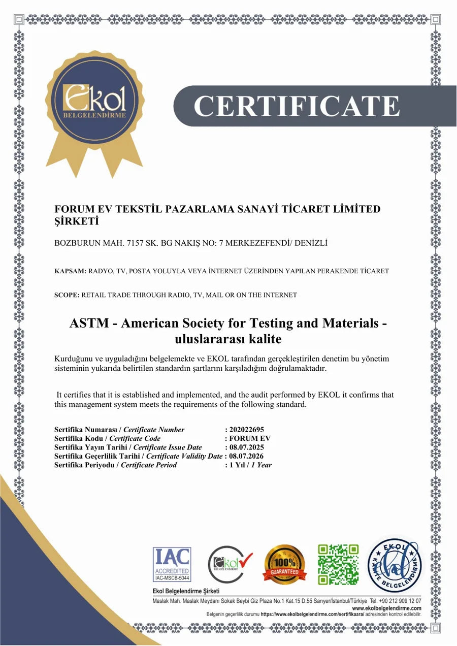ASTM Textilprüfung Zertifikat