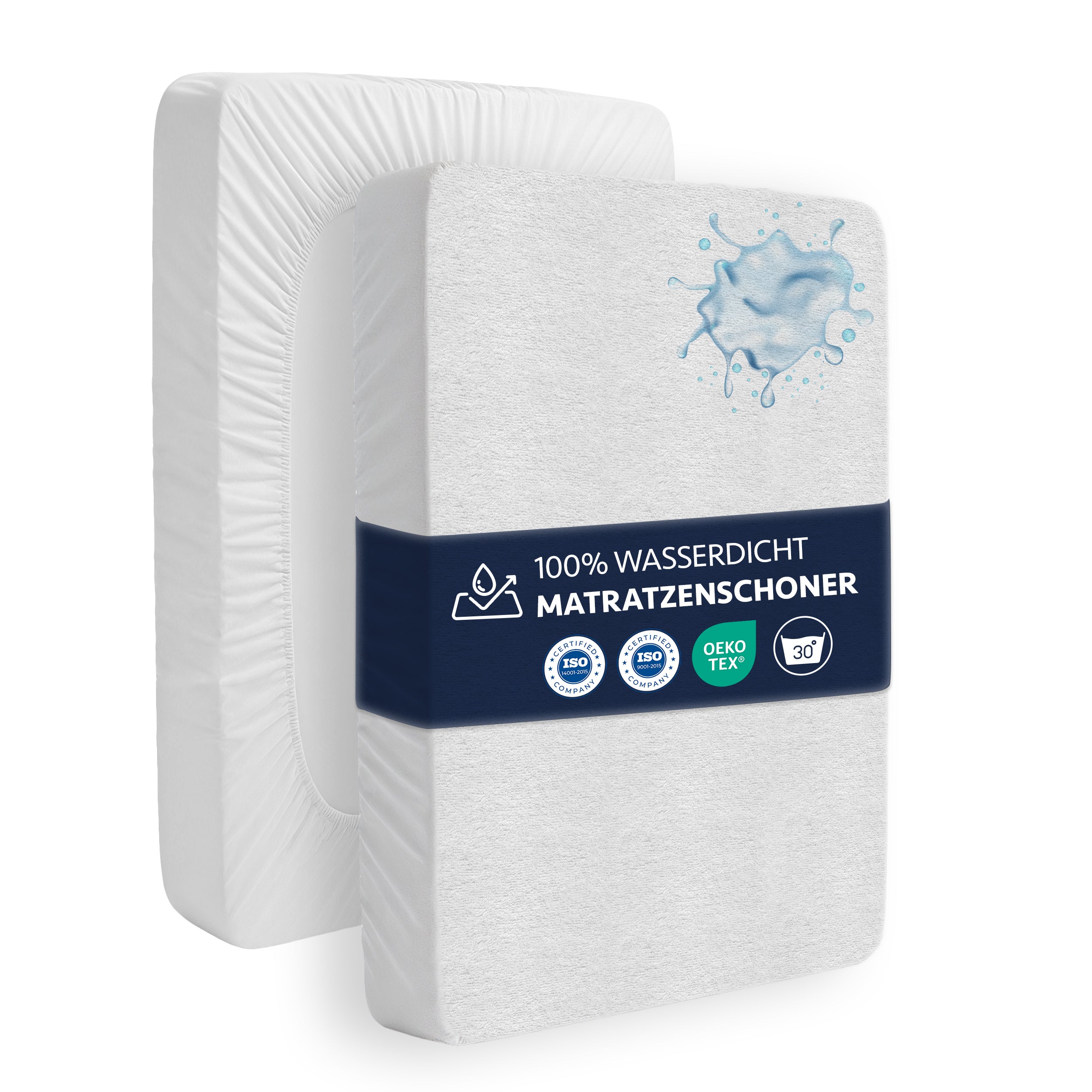 Wasserdichter Matratzenschoner aus Mikrofaser – Passgenau, Weiß