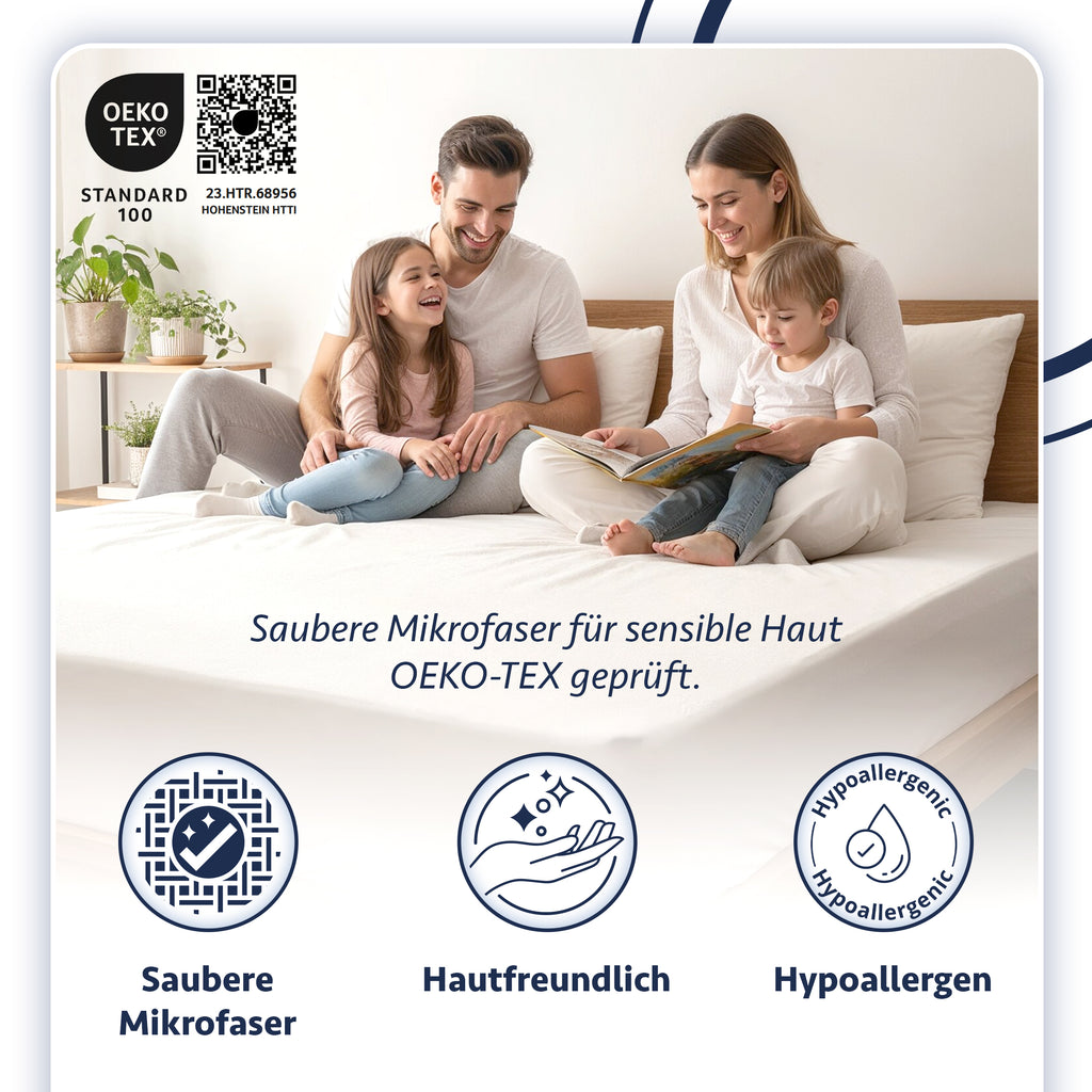 Wasserdichter Matratzenschoner für Matratzen aus Mikrofaser – Pamukkale Powder, Rosa