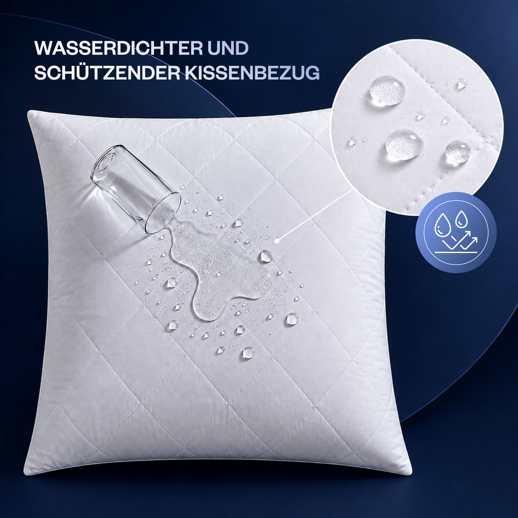 Gesteppter Mikrofaser-Kissenschoner mit Reißverschluss 50×70 cm, 2er-Set