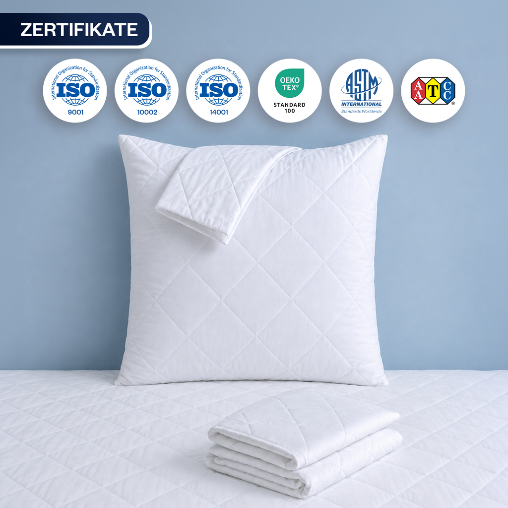 Gesteppter Mikrofaser-Kissenschoner mit Reißverschluss 50×70 cm, 2er-Set