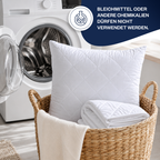 Gesteppter Mikrofaser-Kissenschoner mit Reißverschluss 50×70 cm, 2er-Set