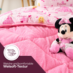 Kinder-Schlafset aus Wellsoft mit Prinzessinnenmuster, 3-teilig