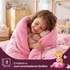 Kinder-Schlafset aus Wellsoft mit Prinzessinnenmuster, 3-teilig