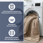 Luxuriöse Wellsoft-Steppdecke, doppelseitig, in Beige