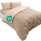 Luxuriöse Wellsoft-Steppdecke, doppelseitig, in Beige