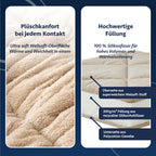 Luxuriöse Wellsoft-Steppdecke, doppelseitig, in Beige
