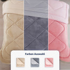 Luxuriöse Wellsoft-Steppdecke, doppelseitig, in Beige