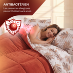 Luxus-Wellsoft-Steppdecken-Set mit Kissenbezug, doppelseitig, in Orange