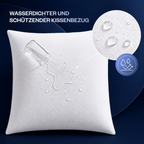 Wasserdichter Kissenschutz aus Baumwolle, mit Reißverschluss, 50x70 cm (2er-Set)