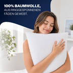 Wasserdichter Kissenschutz aus Baumwolle, mit Reißverschluss, 50x70 cm (2er-Set)