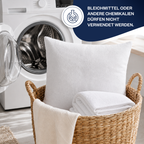 Wasserdichter Kissenschutz aus Baumwolle, mit Reißverschluss, 50x70 cm (2er-Set)