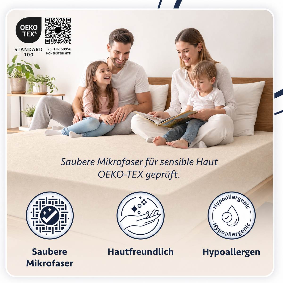 Wasserdichter Mikrofaser-Matratzenschoner, Braun