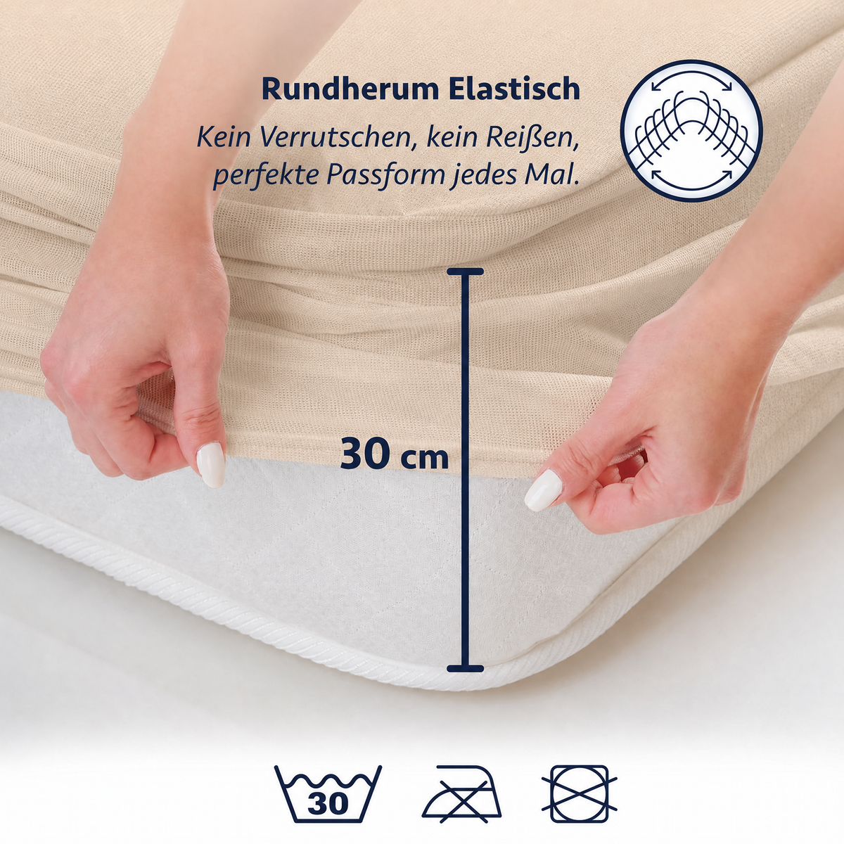Wasserdichter Mikrofaser-Matratzenschoner, Braun