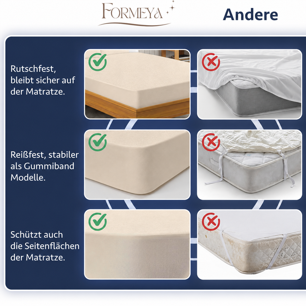Wasserdichter Mikrofaser-Matratzenschoner, Braun