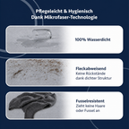 Wasserdichter Mikrofaser-Matratzenschoner, Grau