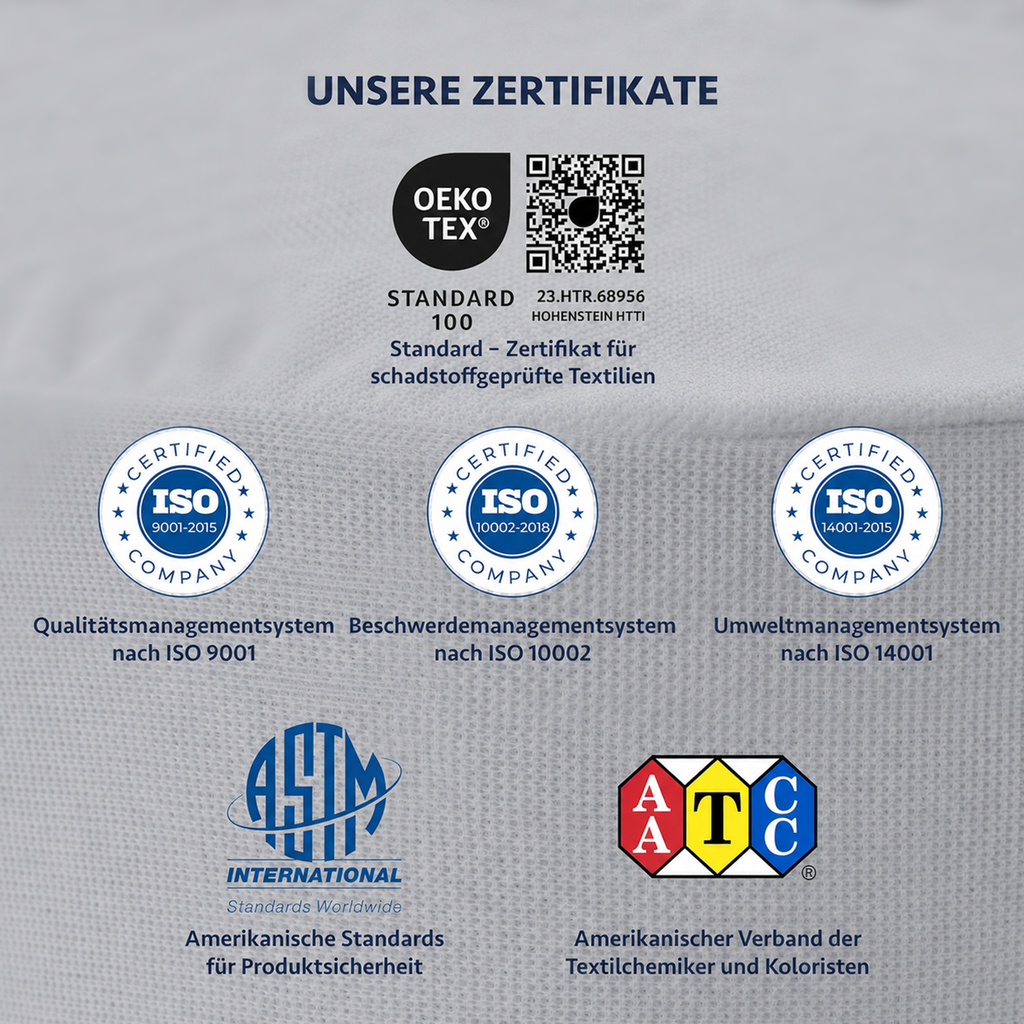 Wasserdichter Mikrofaser-Matratzenschoner, Grau
