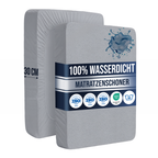 Wasserdichter Mikrofaser-Matratzenschoner, Grau