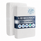 Wasserdichter Mikrofaser-Matratzenschoner mit 3D-Blumenmuster, Weiß
