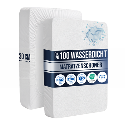 Wasserdichter Mikrofaser-Matratzenschoner, Weiß